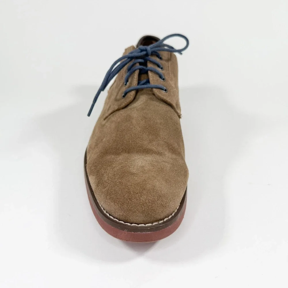 Crown & Ivy Leather Suede Oxford Shoes Men 8.5M Tan Derby Lace Up NWOT‎
